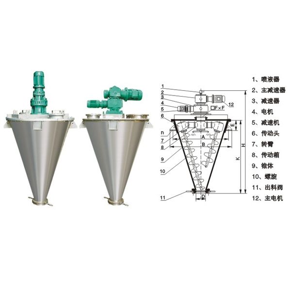 双锥混合机详图